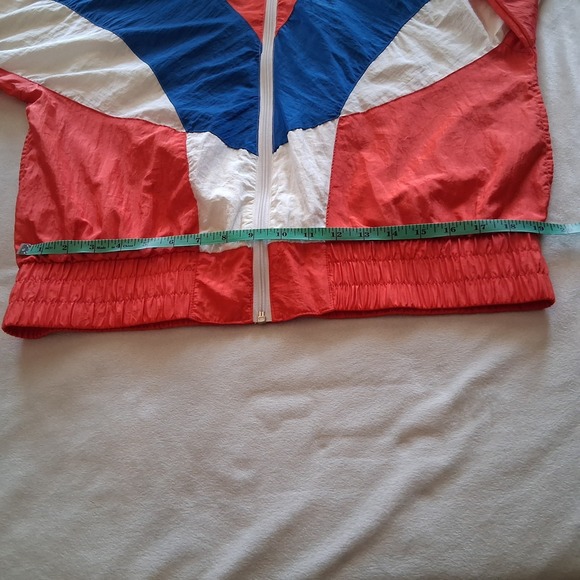 Vintage Lavon Windbreaker 80s-90s Retro Color Block Zipper Jacket M Patriot - Picture 12 of 14